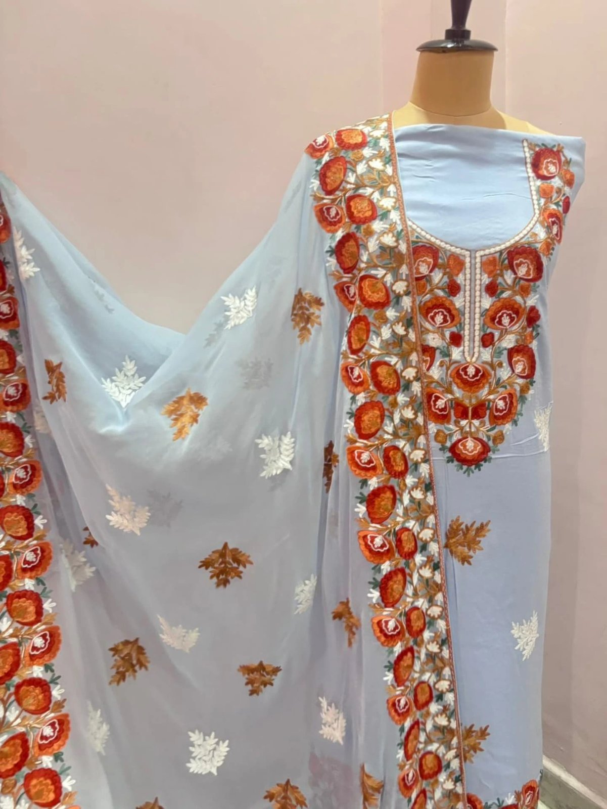 Kashmiri Kaam Suit – 4 Fabric Options
